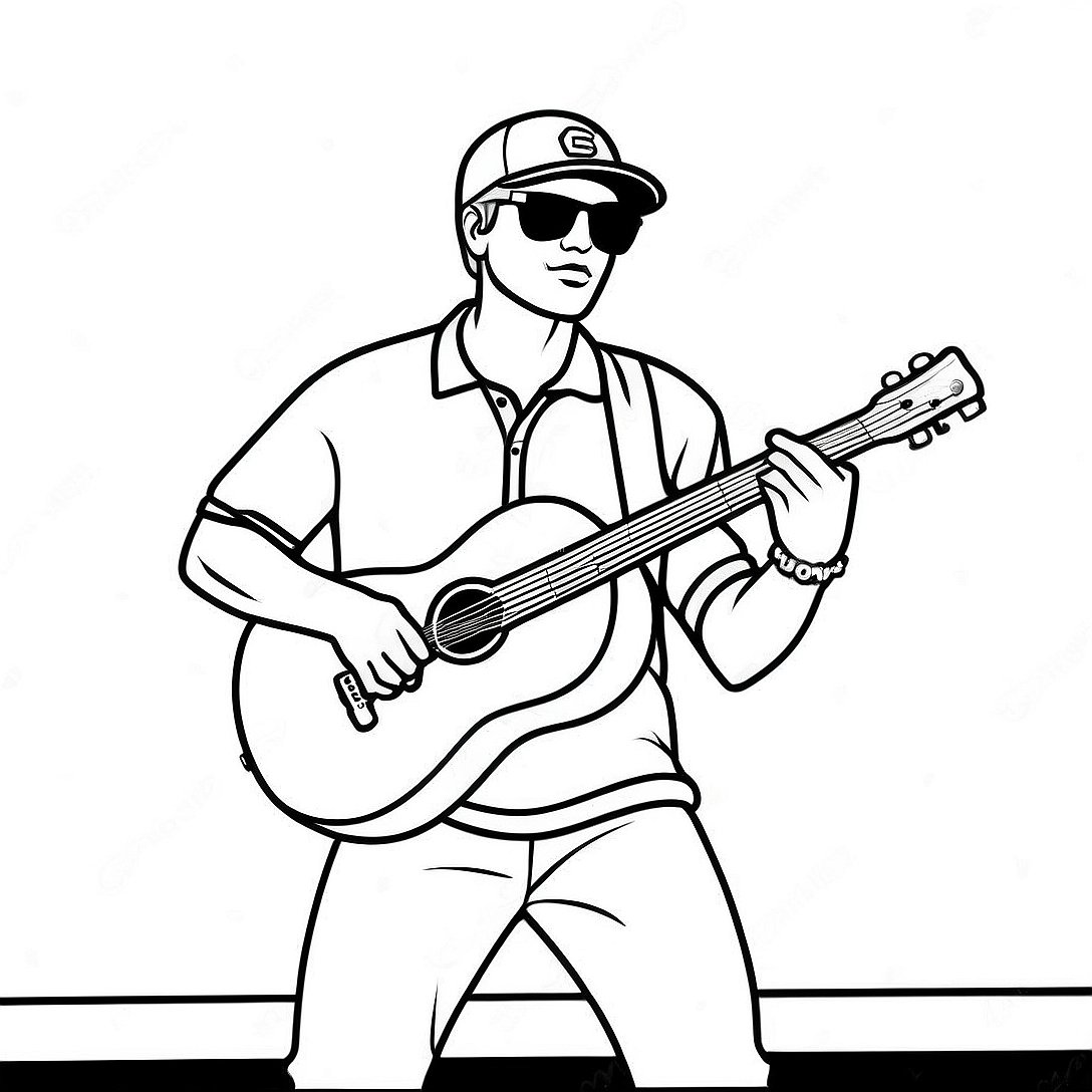Polo G Performing On Stage Coloring Page 44653 37116