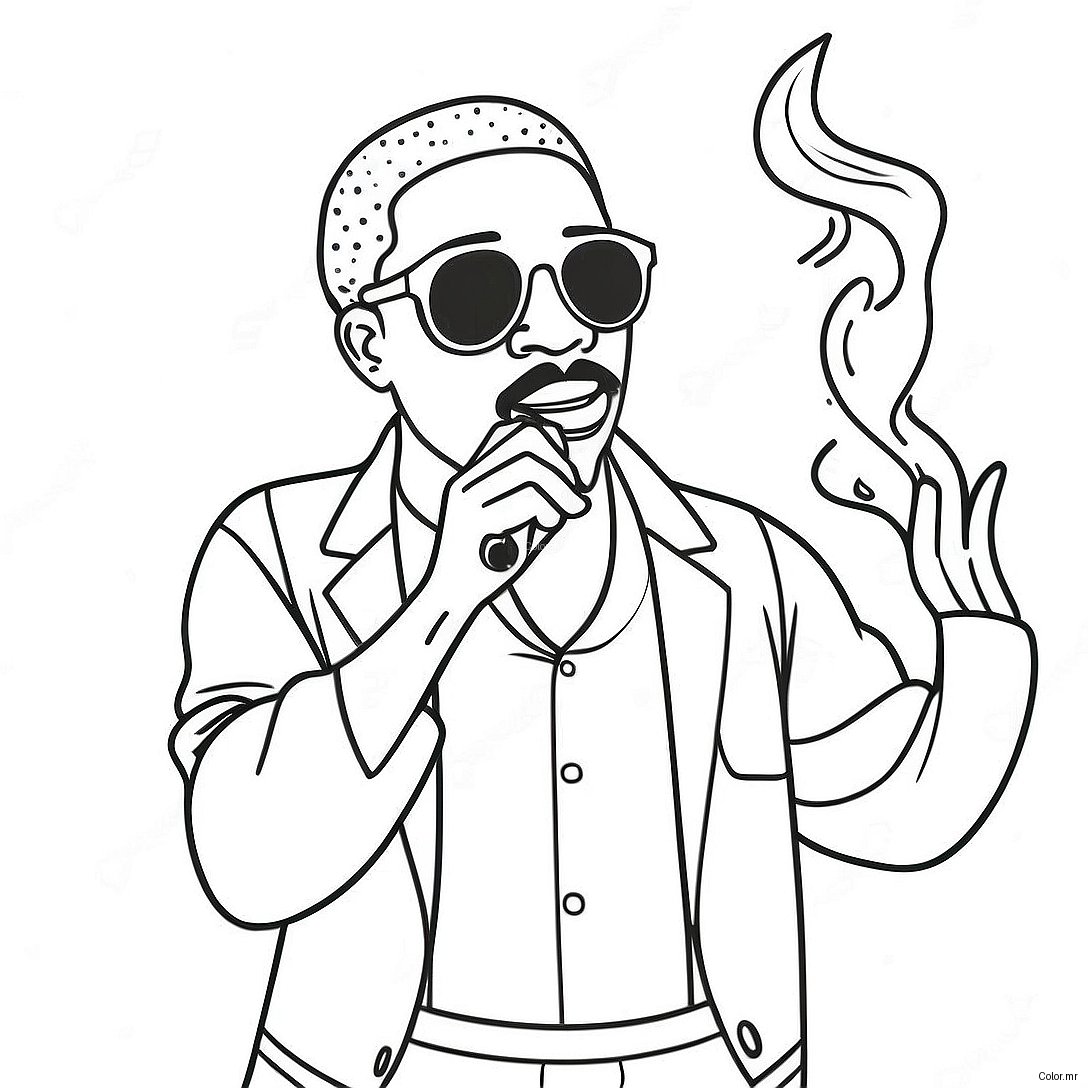 Pop Smoke Performing On Stage Coloring Page 45584 37858