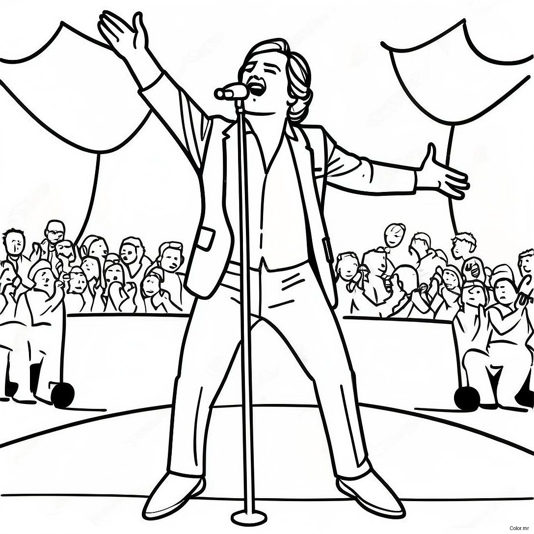 Rod Wave Performing On Stage Coloring Page 15110 12666