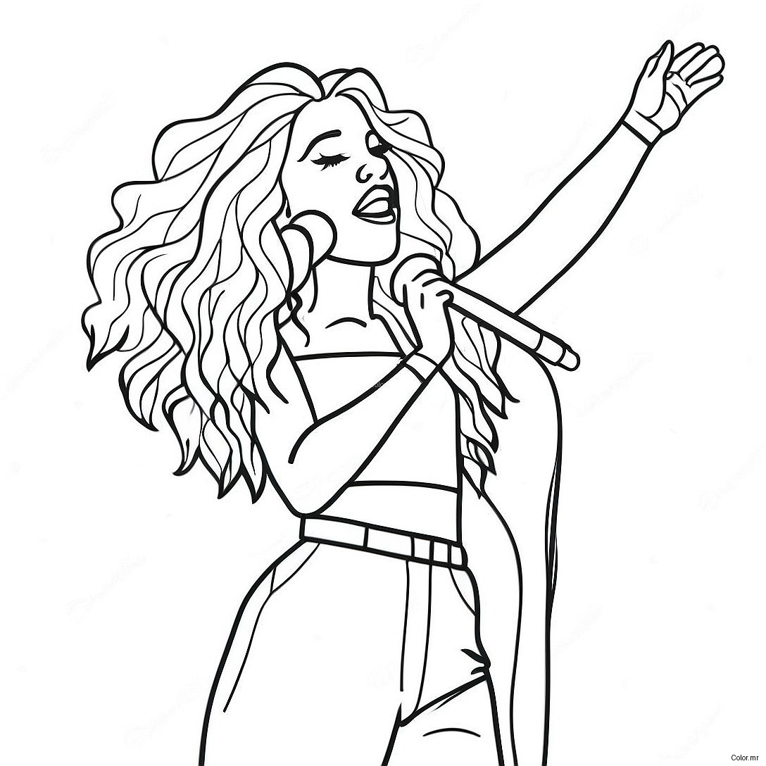 Sza Performing On Stage Coloring Page 34573 28800