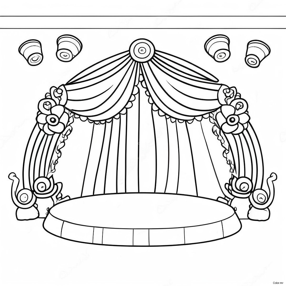 Talent Show Stage Coloring Page 47063 39165