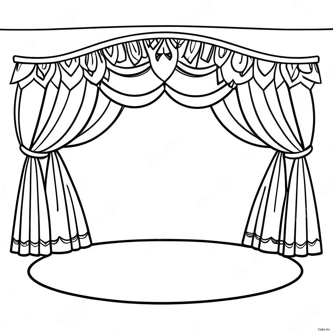 Talent Show Stage Coloring Page 47063 39168