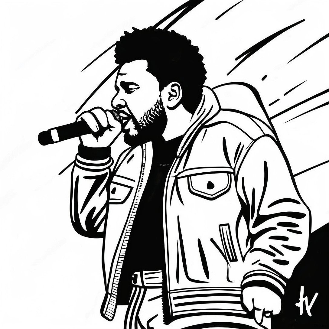 The Weeknd Performing On Stage Coloring Page 24806 22737