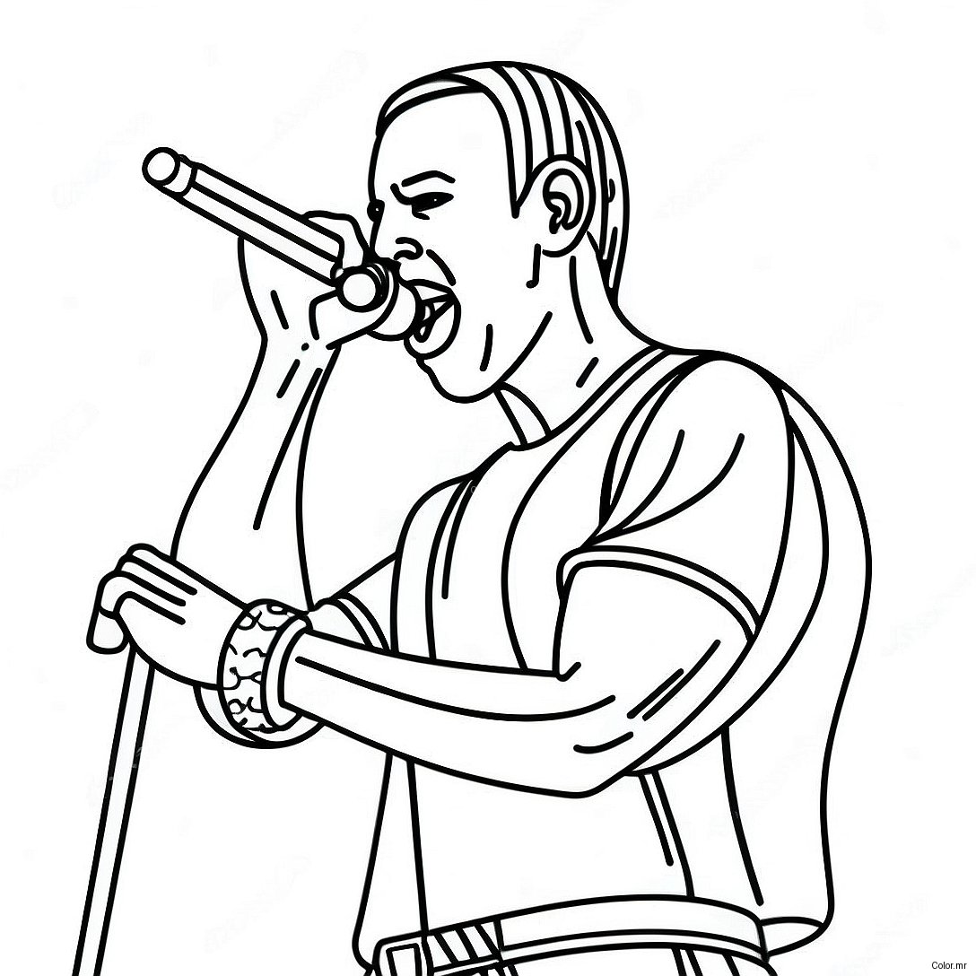 Travis Scott Performing On Stage Coloring Page 19499 18252