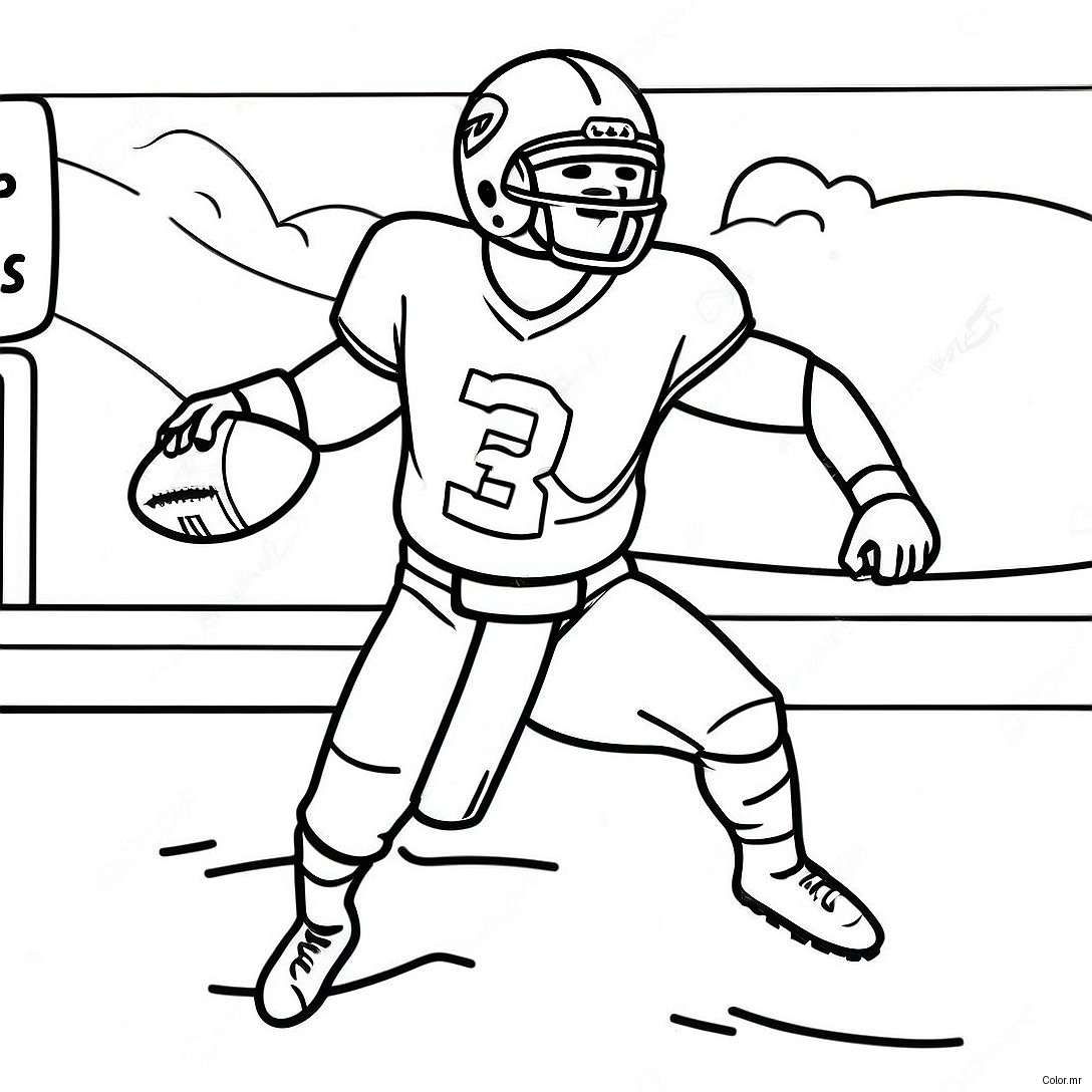 Tua Tagovailoa Throwing A Football Coloring Page 45764 37992