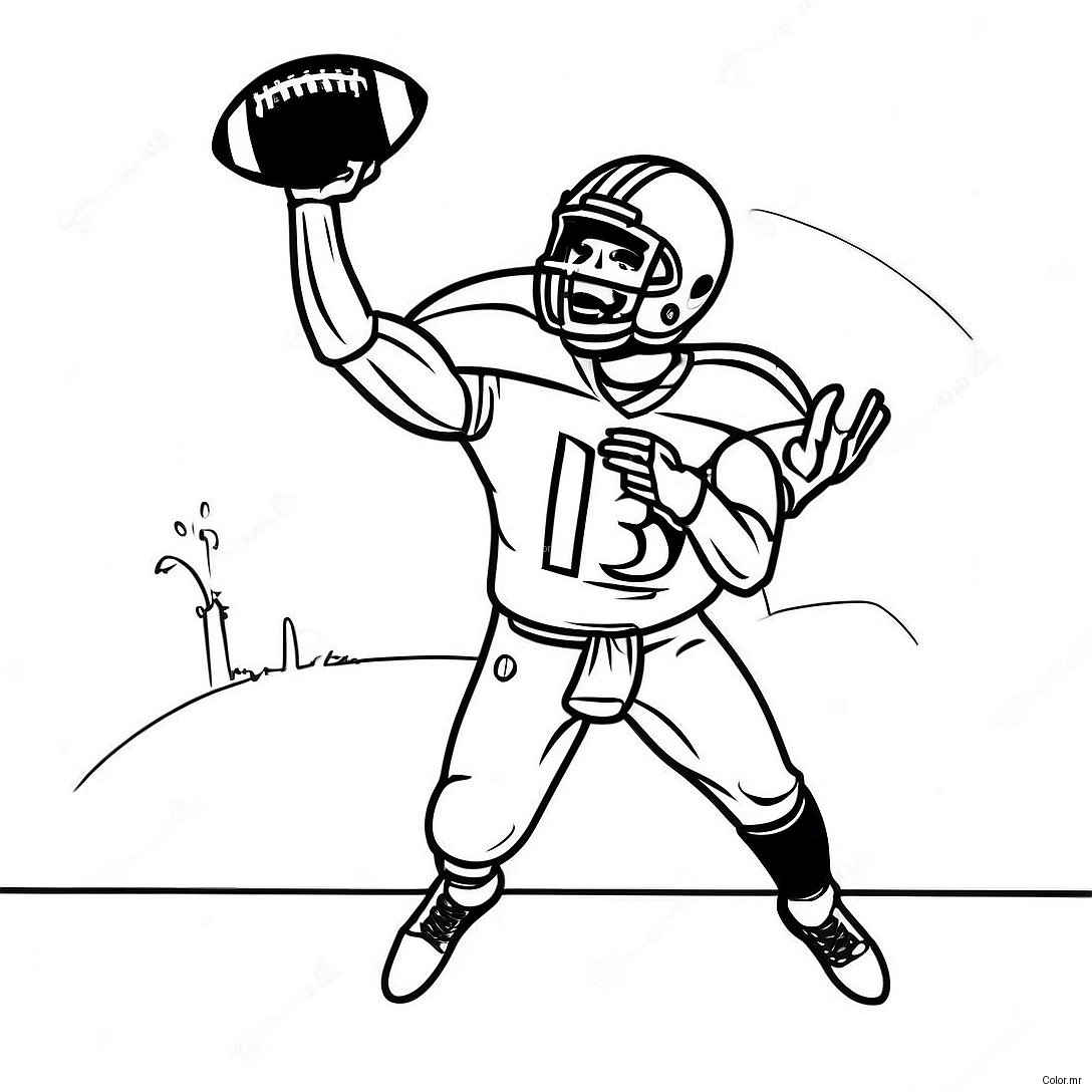 Tua Tagovailoa Throwing A Football Coloring Page 45764 38125