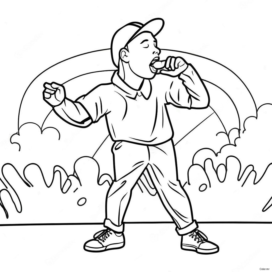 Tyler The Creator Performing On Stage Coloring Page 28135 25542