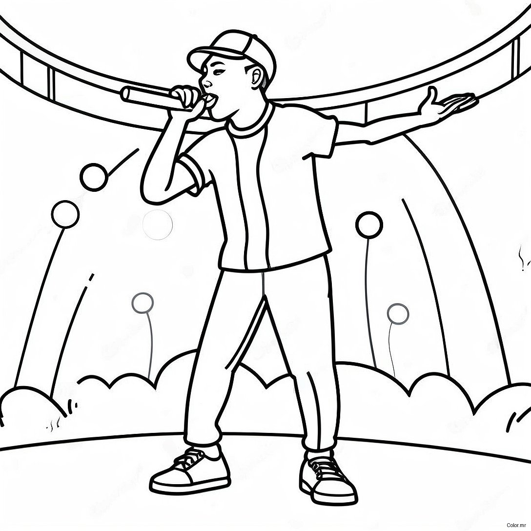Tyler The Creator Performing On Stage Coloring Page 28135 25544
