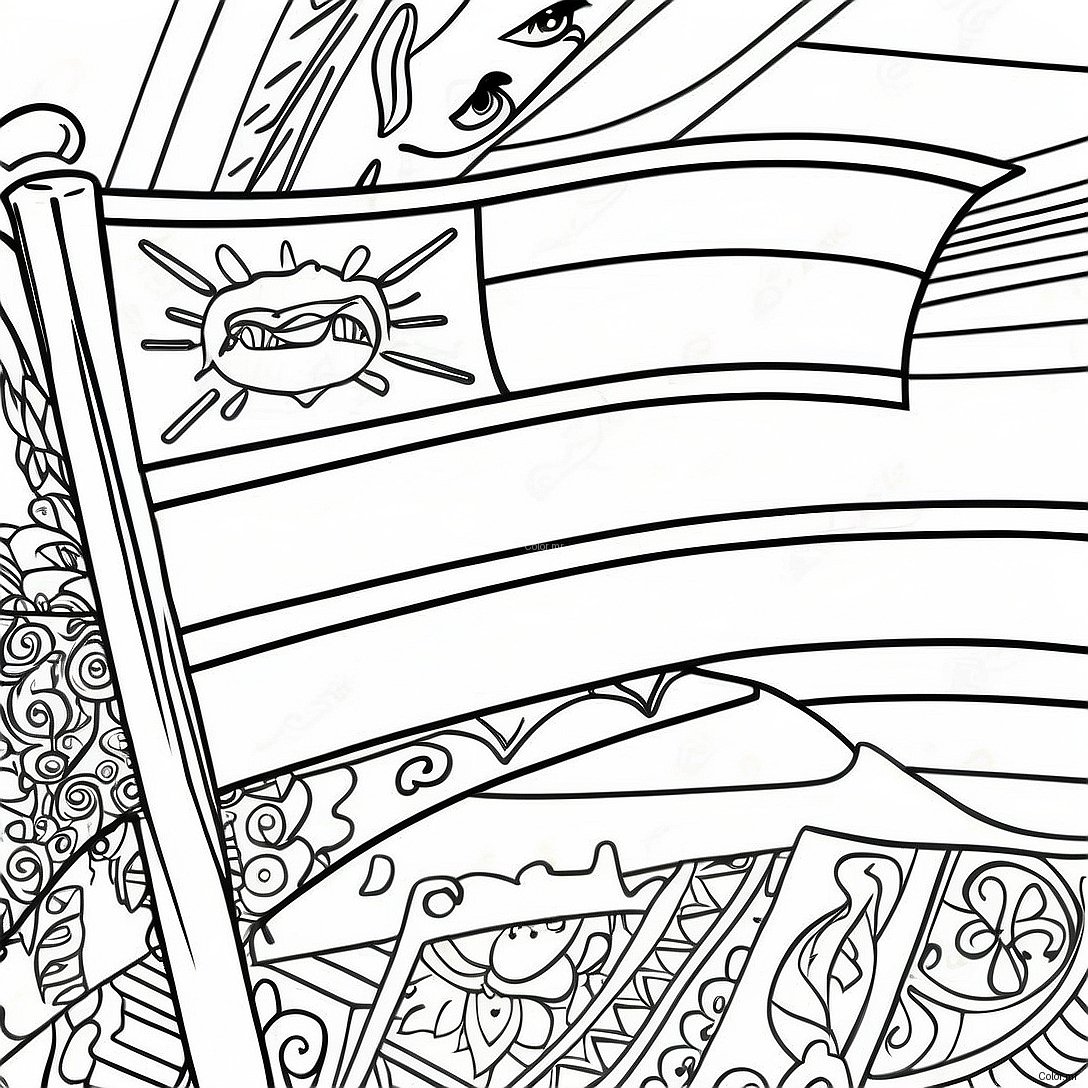 Vibrant Hispanic Heritage Flags Coloring Page 19889 18562