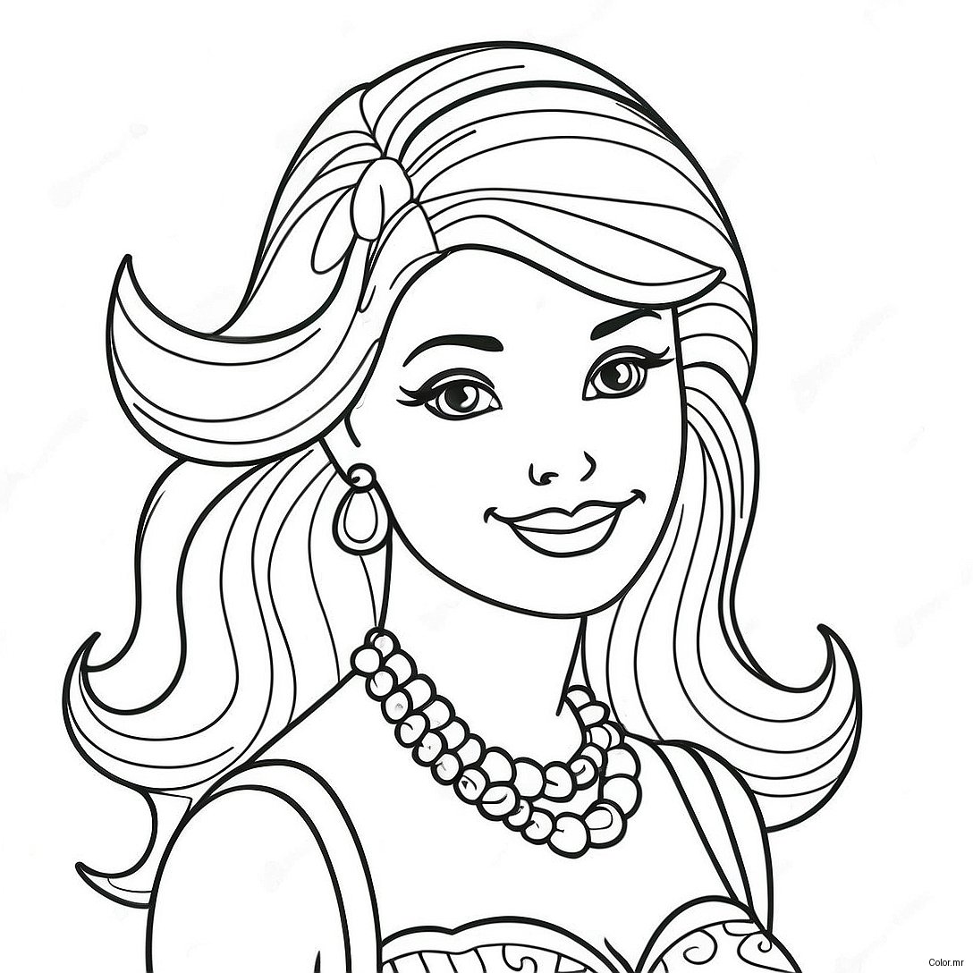 Vintage Barbie Coloring Page 8265 6699