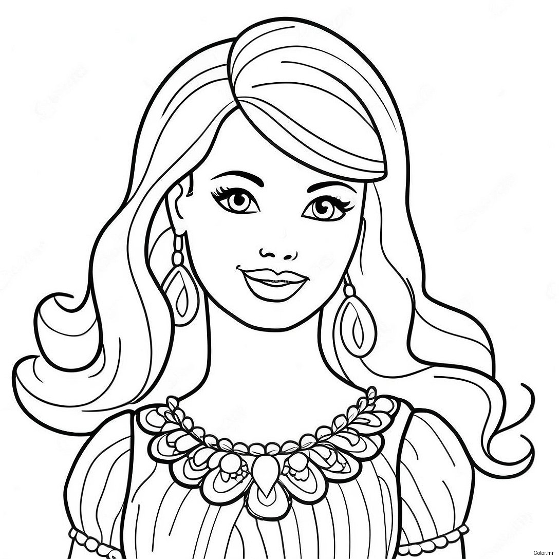 Vintage Barbie Coloring Page 8265 6700