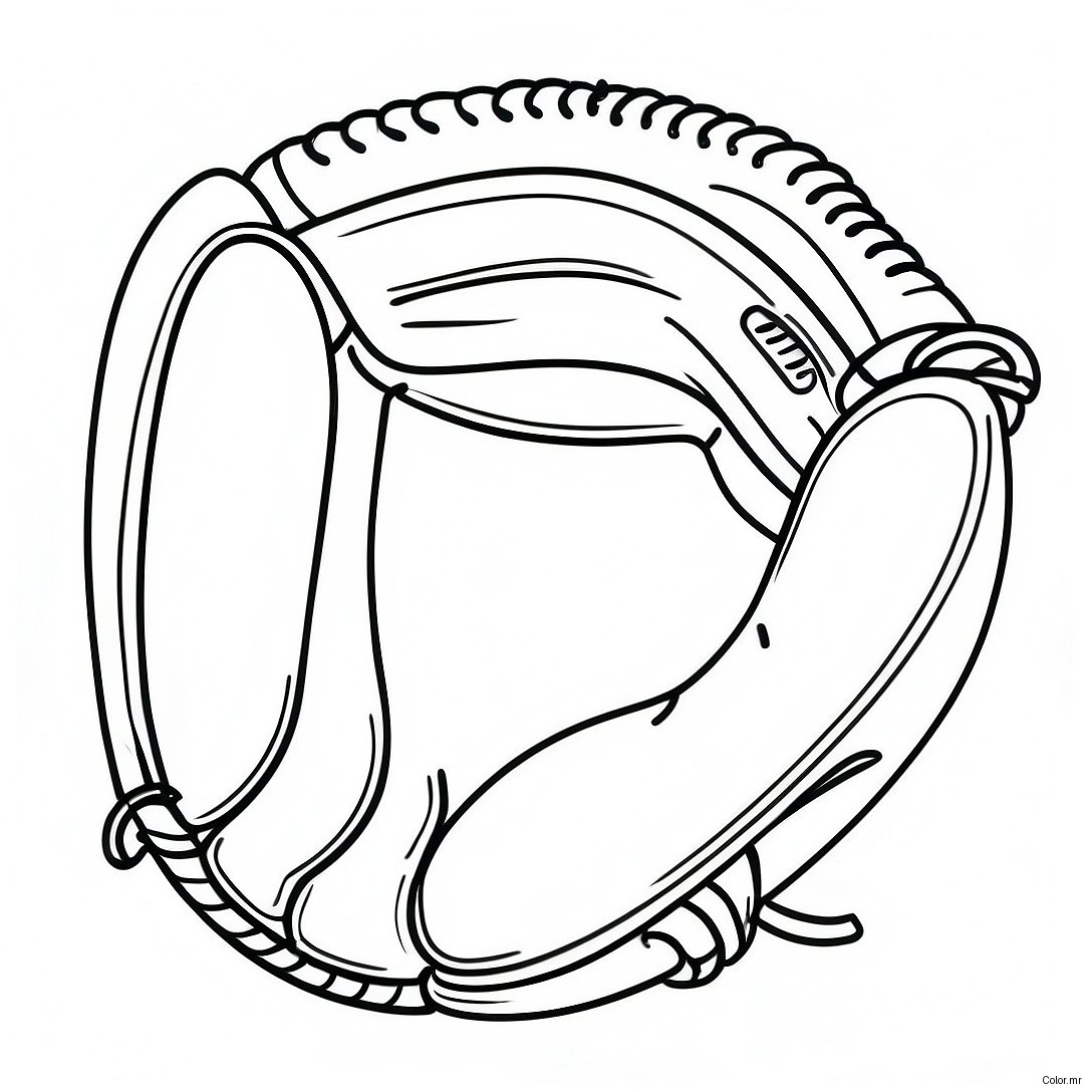 Vintage Baseball Glove Coloring Page 52277 43504