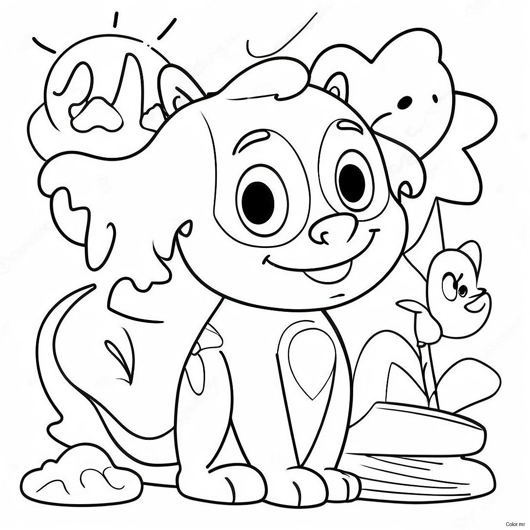 Vintage Cartoon Characters Coloring Page 74246 61269