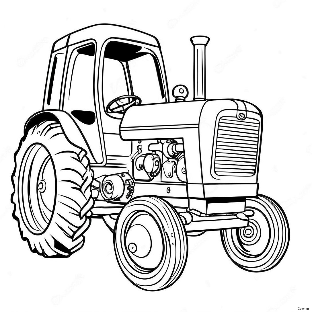 Vintage Case Tractor Coloring Page 17004 14305