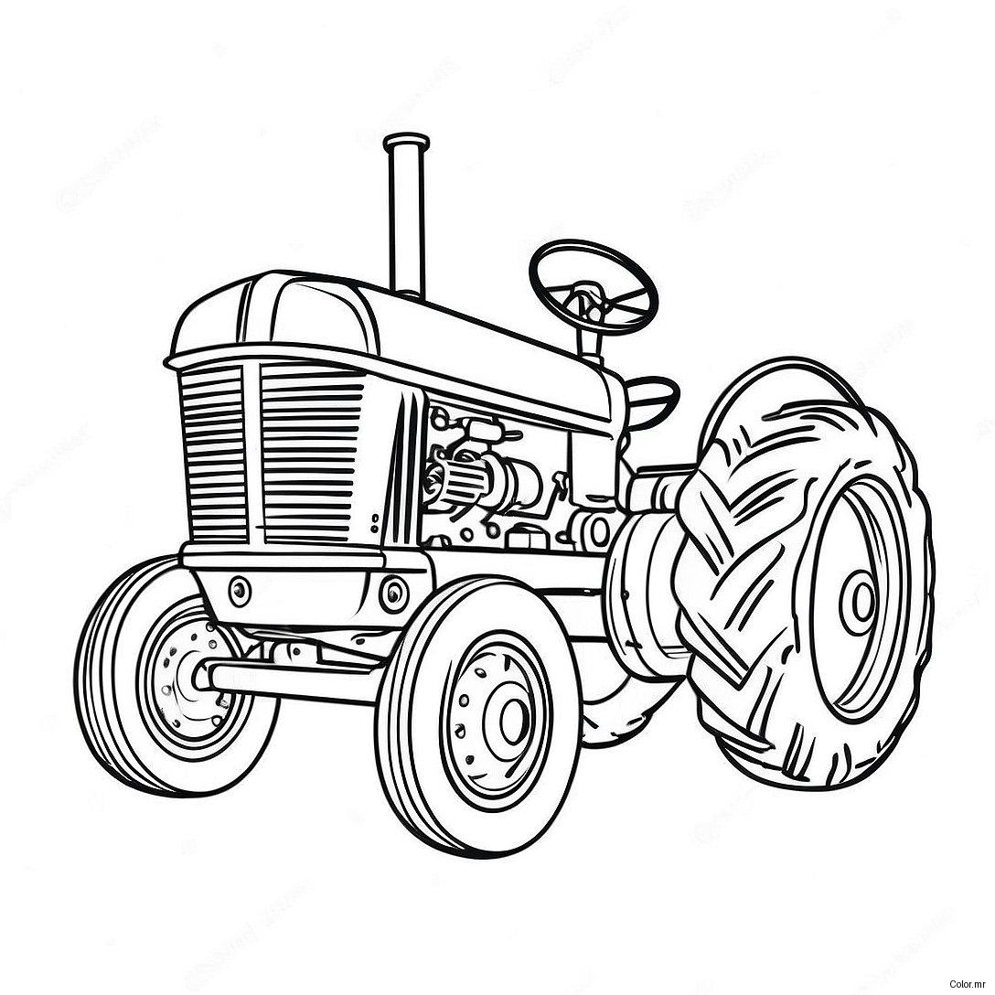 Vintage Case Tractor Coloring Page 17004 14306