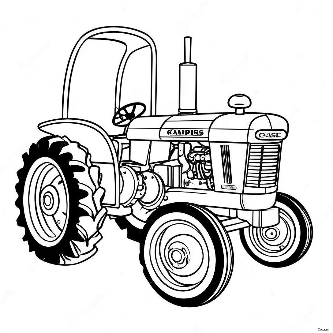 Vintage Case Tractor Coloring Page 17004 14307