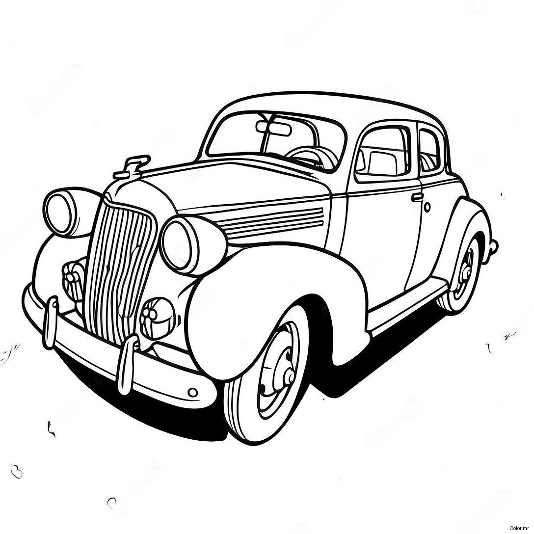 Vintage Classic Car Coloring Page 1362 1090