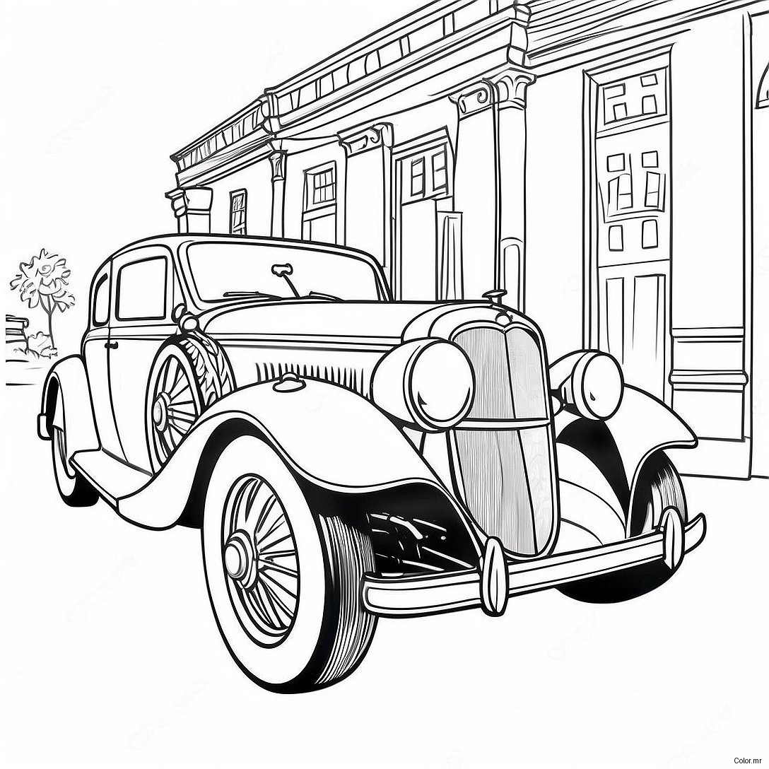 Vintage Classic Cars Coloring Page 66881 55222