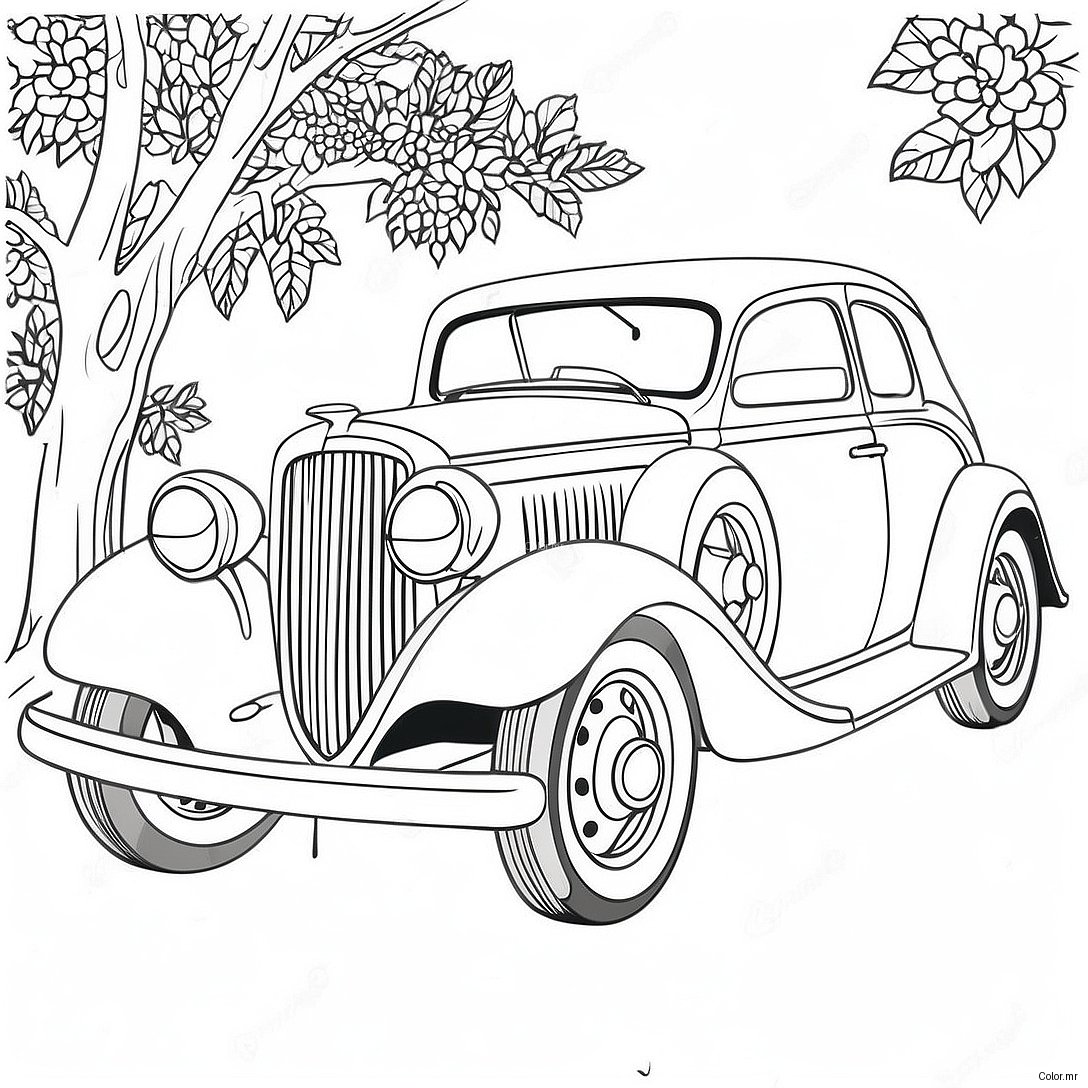Vintage Classic Cars Coloring Page 66881 55223