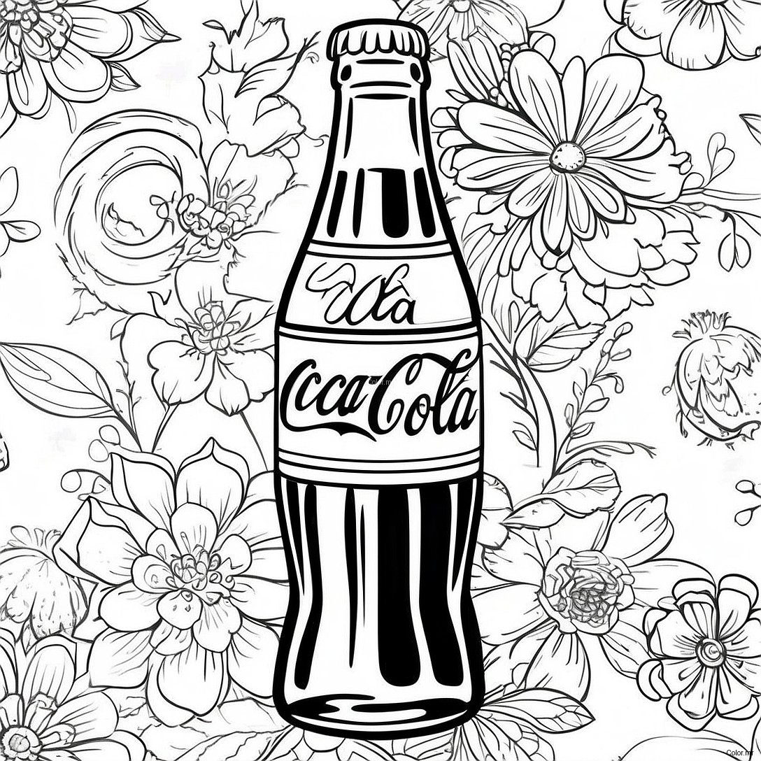 Vintage Coca Cola Bottle Coloring Page 19879 18553