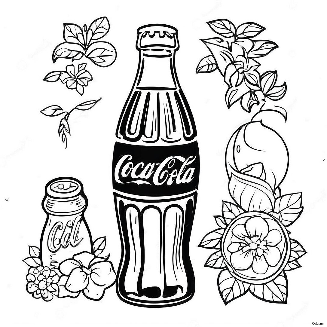 Vintage Coca Cola Bottle Coloring Page 19879 18554