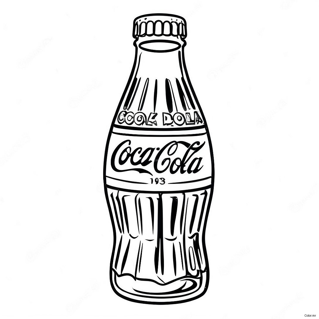 Vintage Coca Cola Bottle Coloring Page 19879 18555