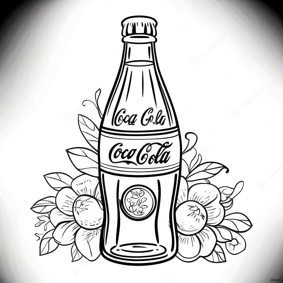 Vintage Coca Cola Bottle Coloring Page 19879 18556