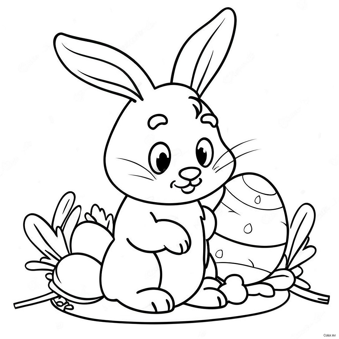 Vintage Easter Bunny Coloring Page 71883 59403
