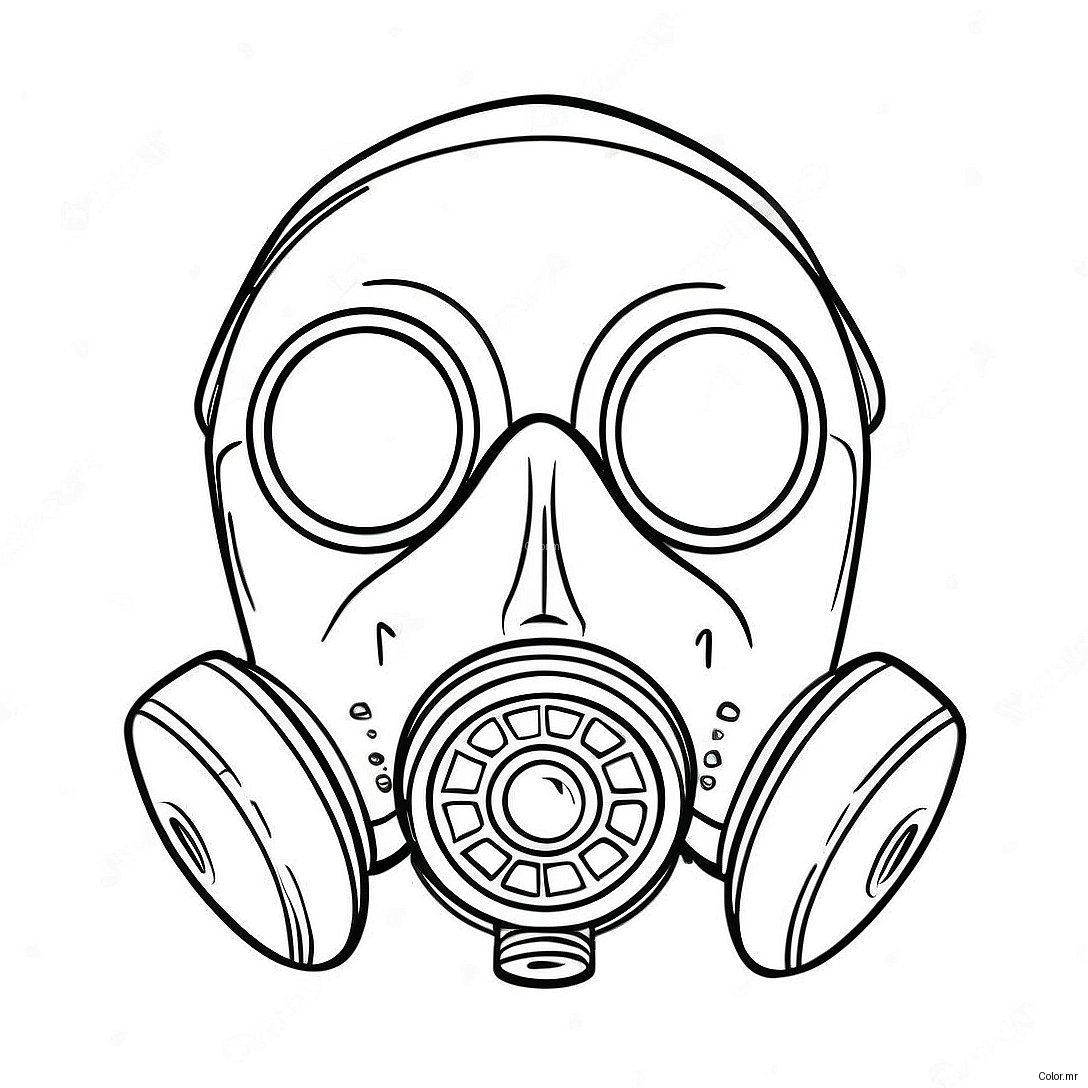 Vintage Gas Mask Coloring Page 58946 48962