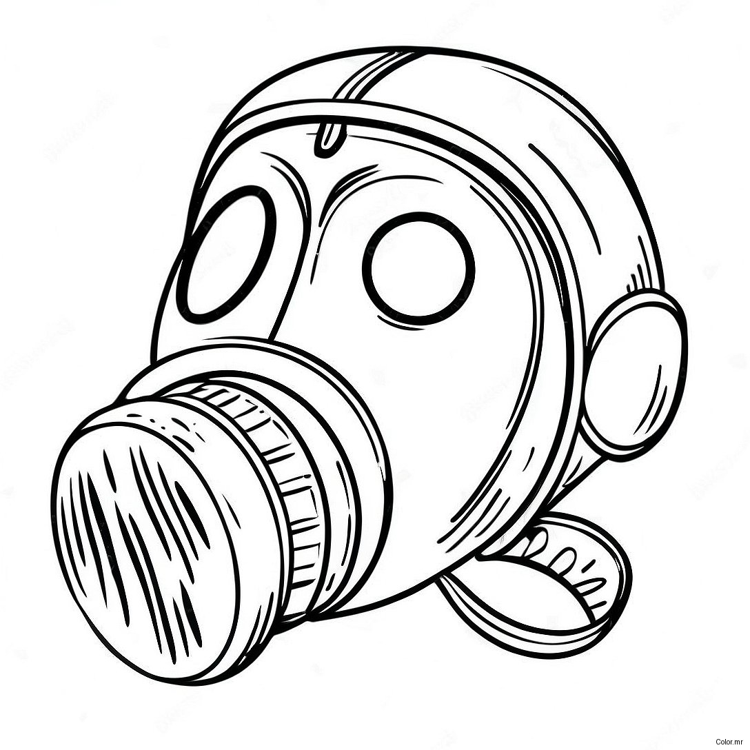 Vintage Gas Mask Coloring Page 58946 48963