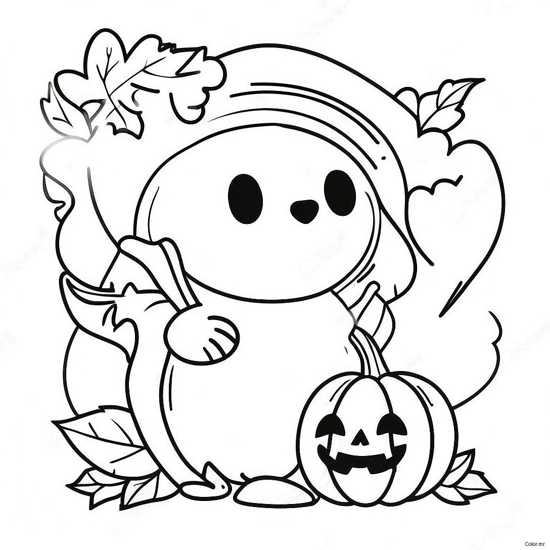 Vintage Halloween Coloring Page 15499 13125