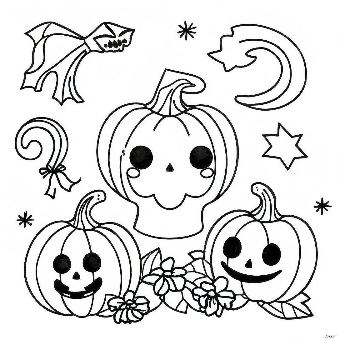 Vintage Halloween Coloring Page 15499 13126