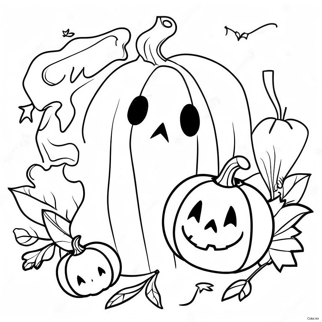 Vintage Halloween Coloring Page 15499 13127
