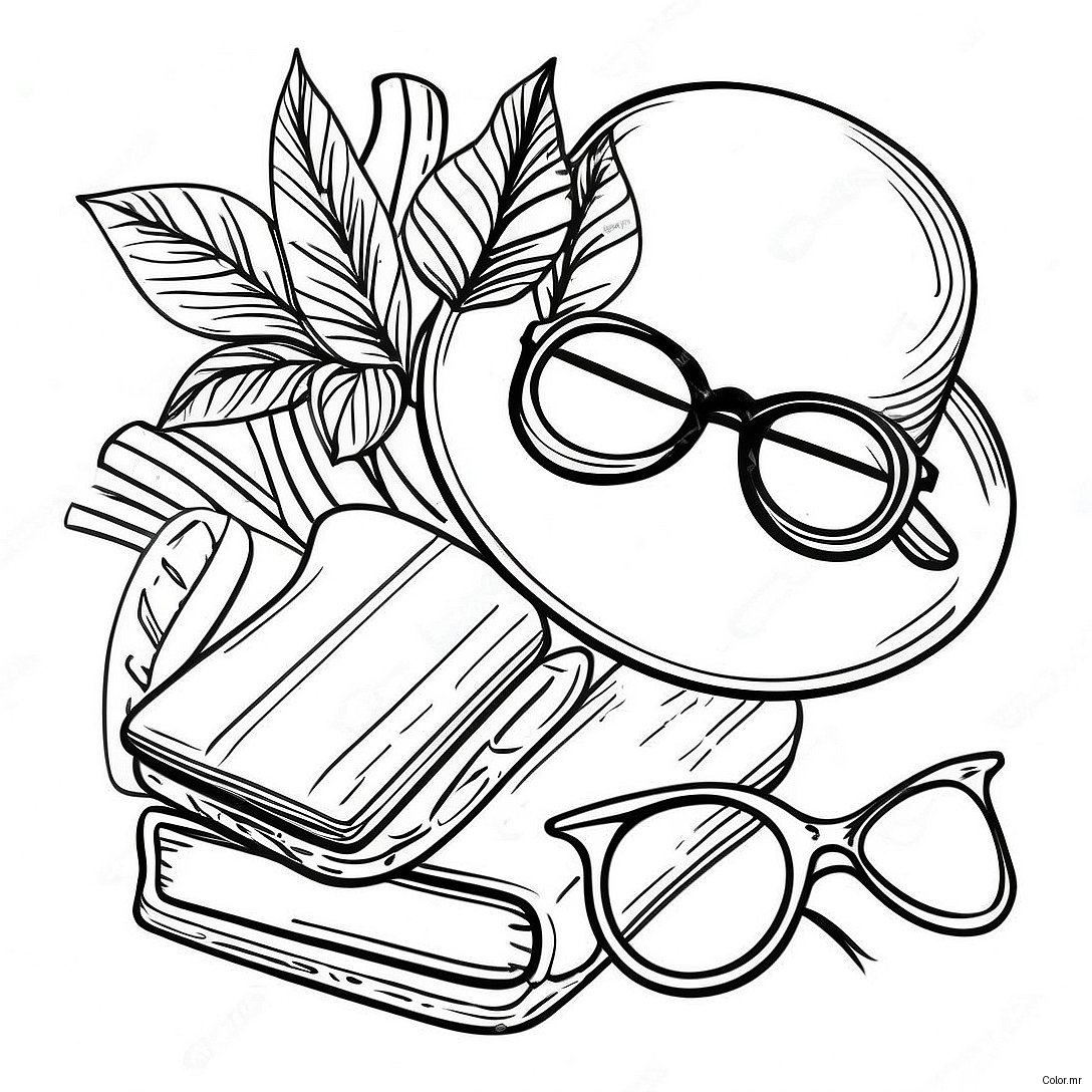 Vintage Hipster Accessories Coloring Page 33242 17471