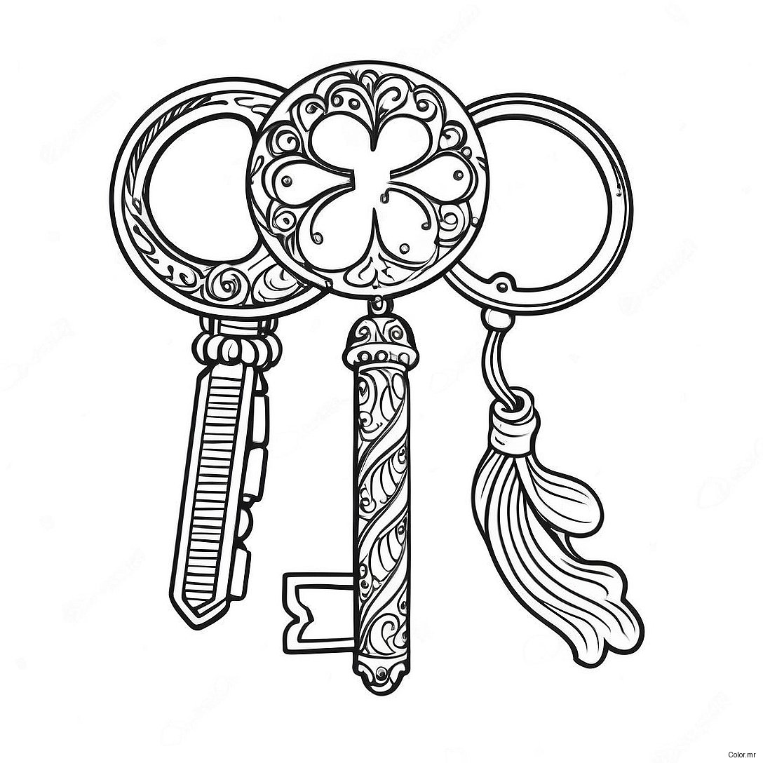 Vintage Key Coloring Page 59887 49708