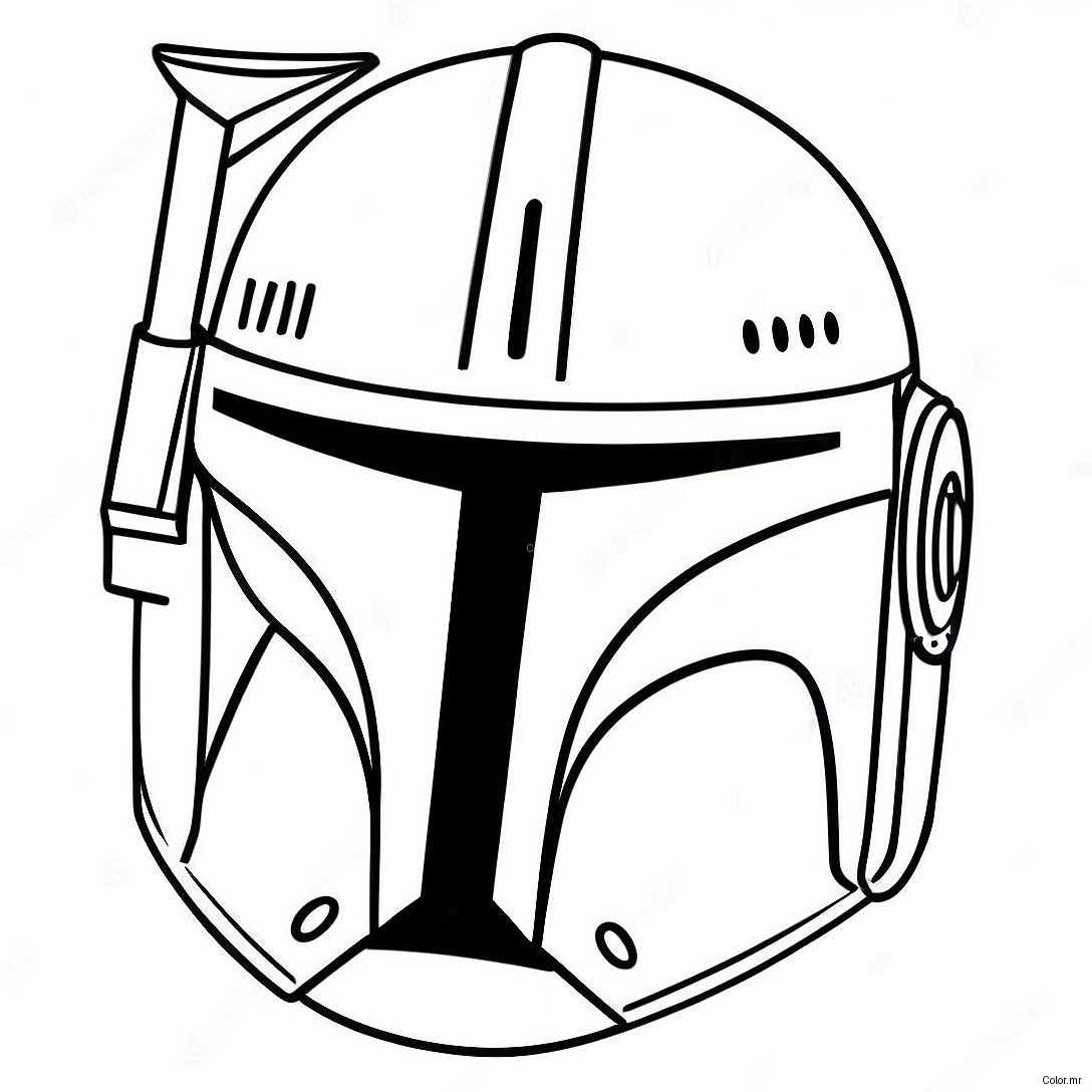 Vintage Mandalorian Helmet Coloring Page 73796 60901