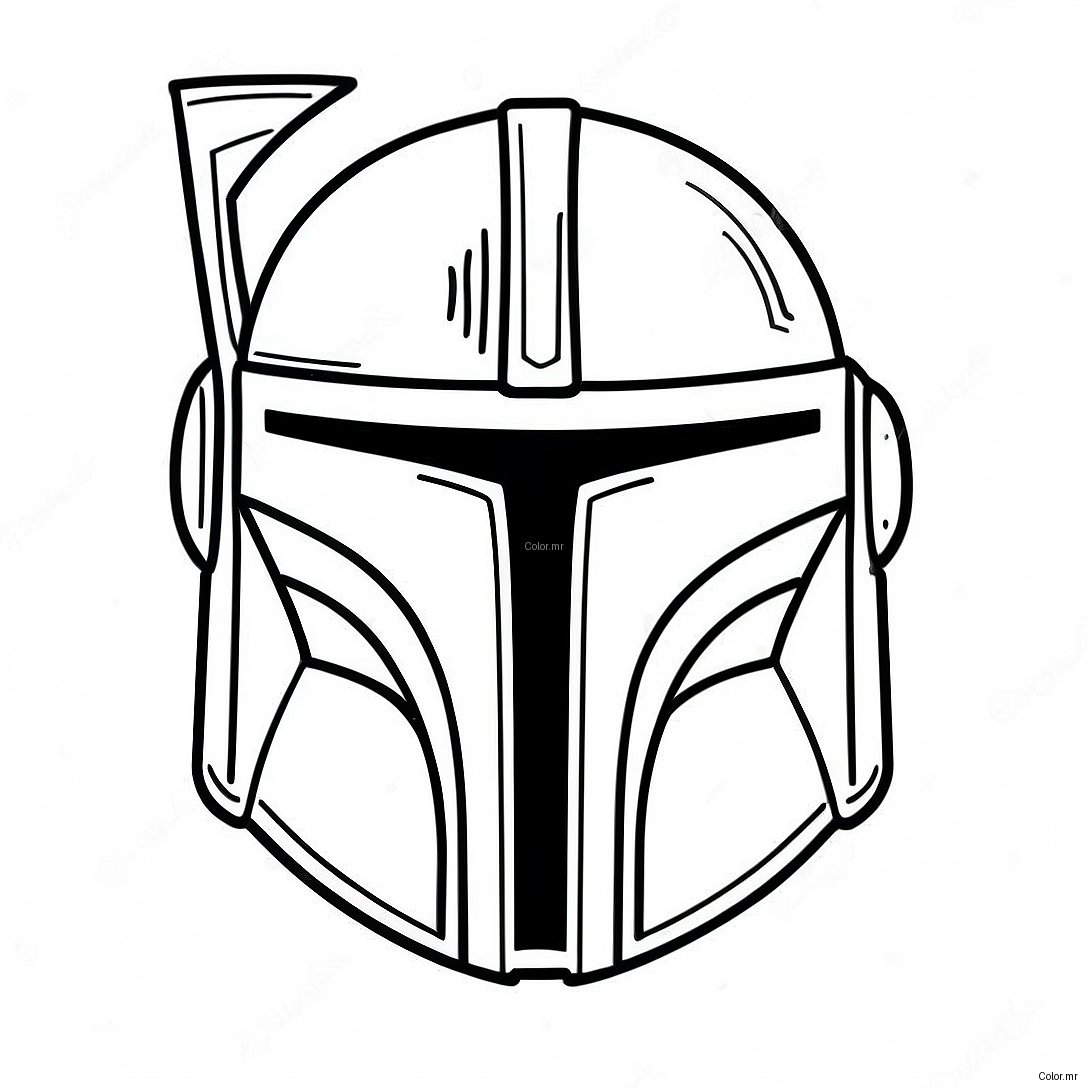 Vintage Mandalorian Helmet Coloring Page 73796 60904