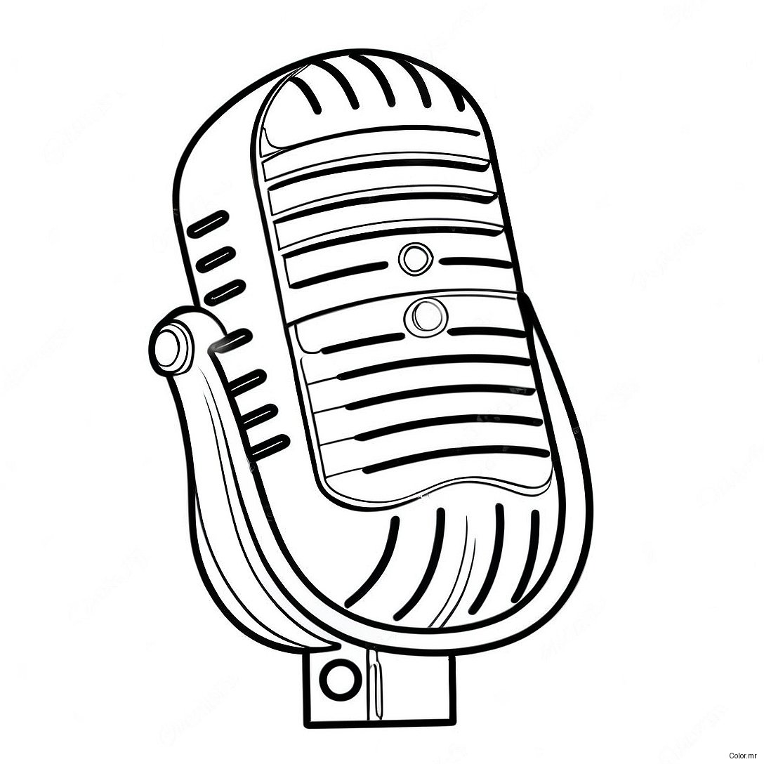 Vintage Microphone Coloring Page 51515 42896