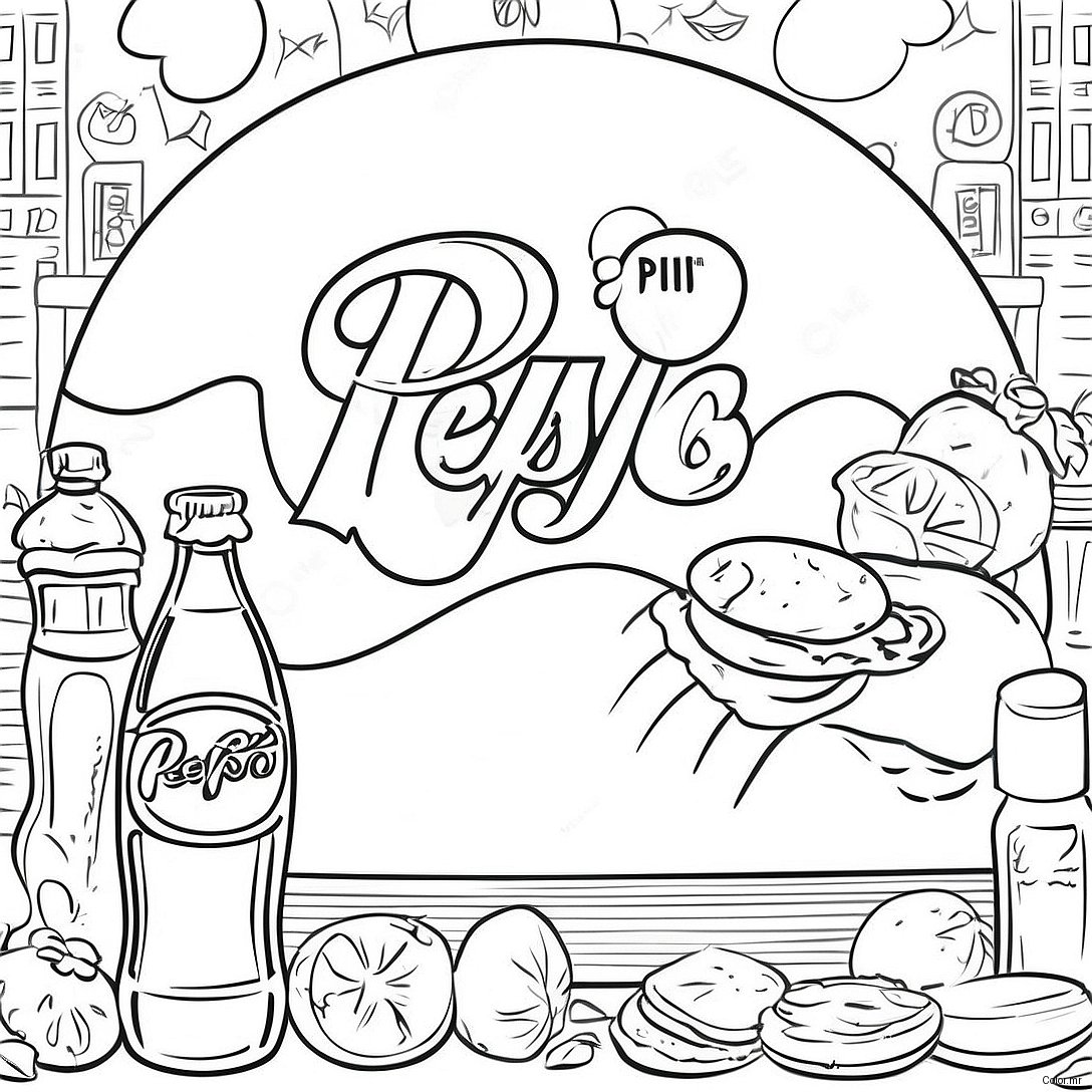 Vintage Pepsi Advertisement Coloring Page 50255 41901