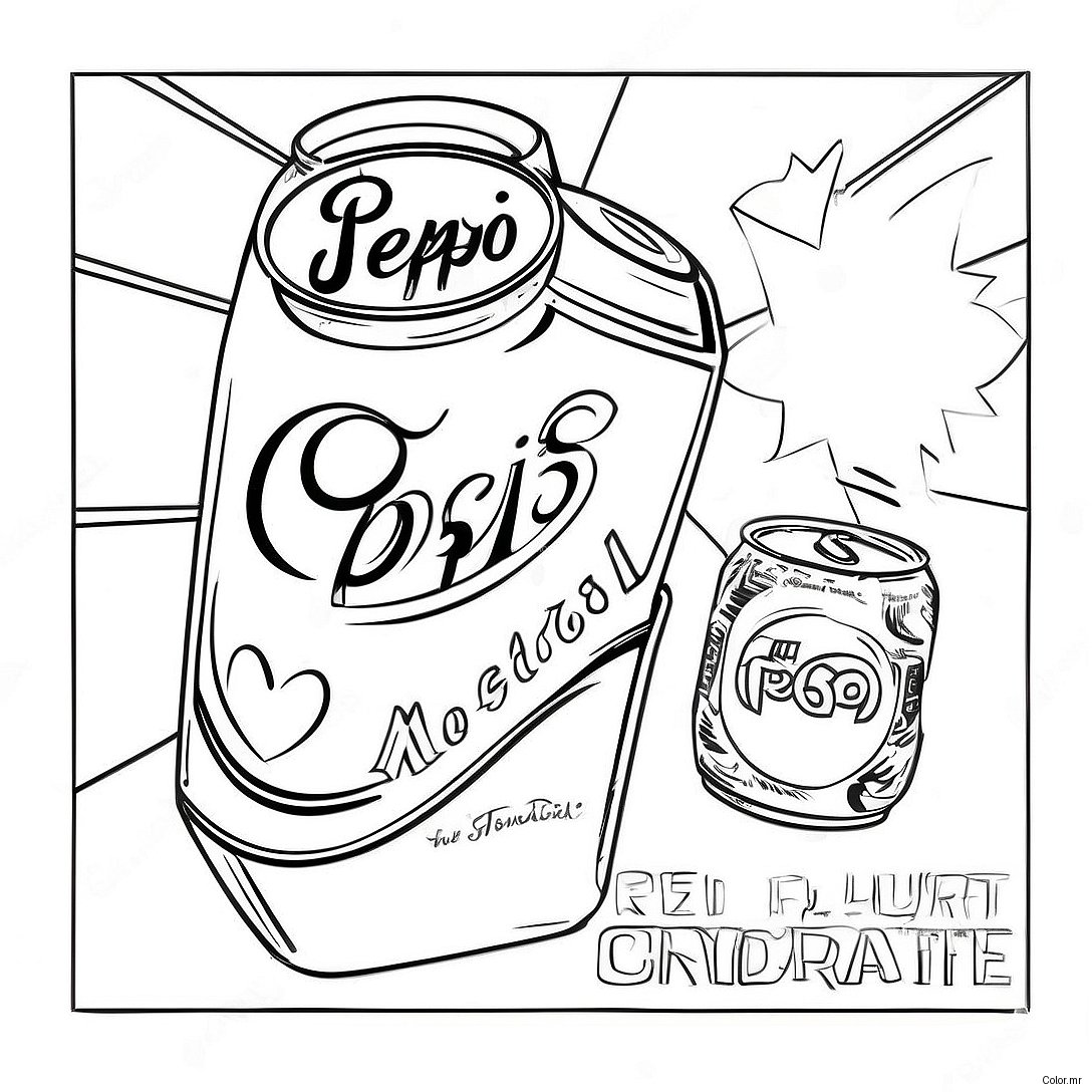 Vintage Pepsi Advertisement Coloring Page 50255 41902