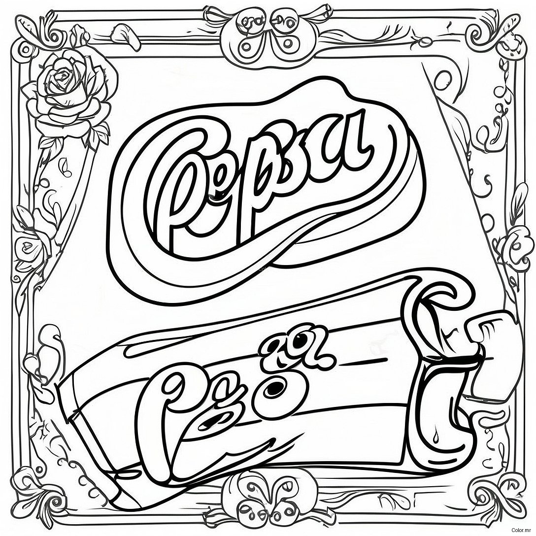 Vintage Pepsi Advertisement Coloring Page 50255 41903