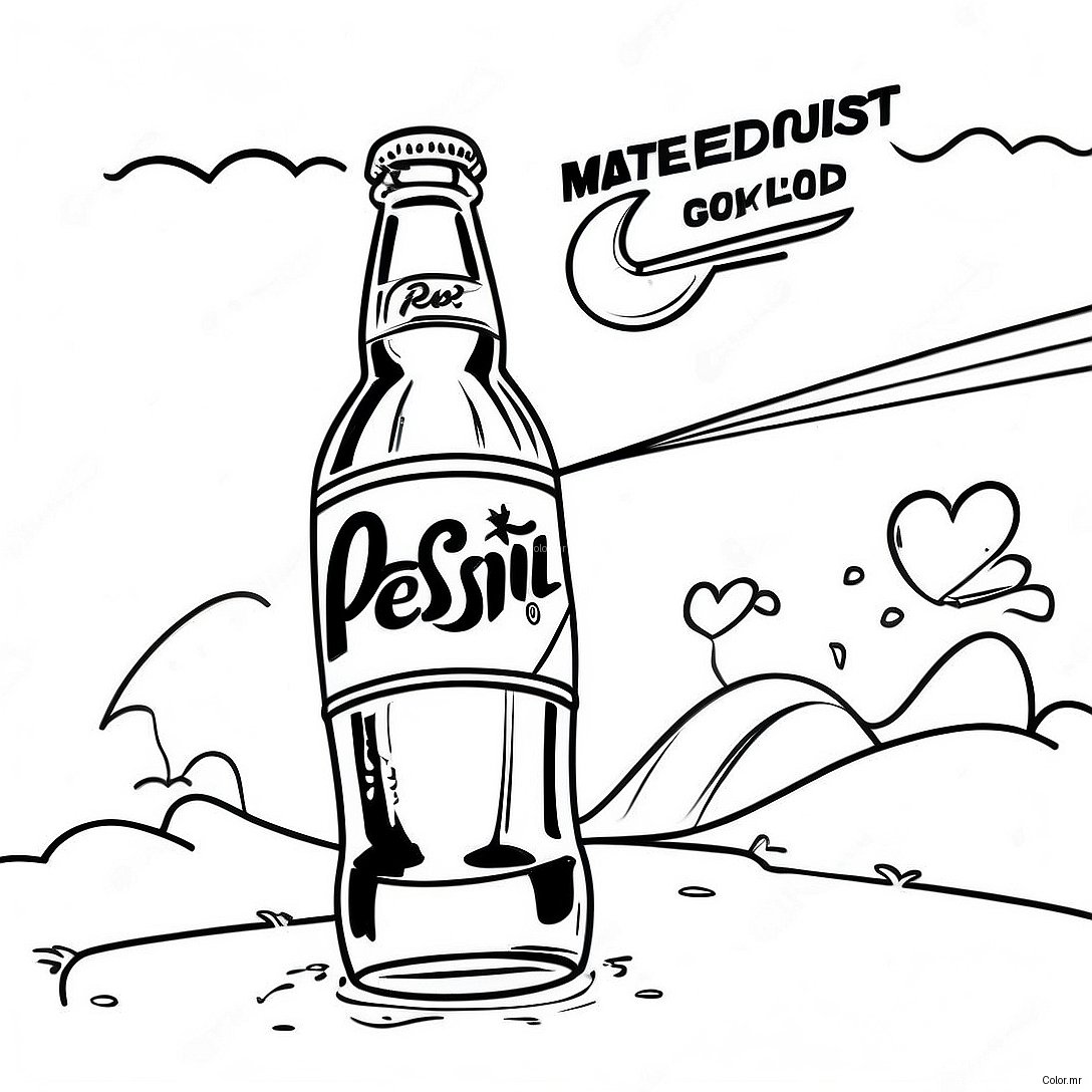 Vintage Pepsi Advertisement Coloring Page 50255 41904