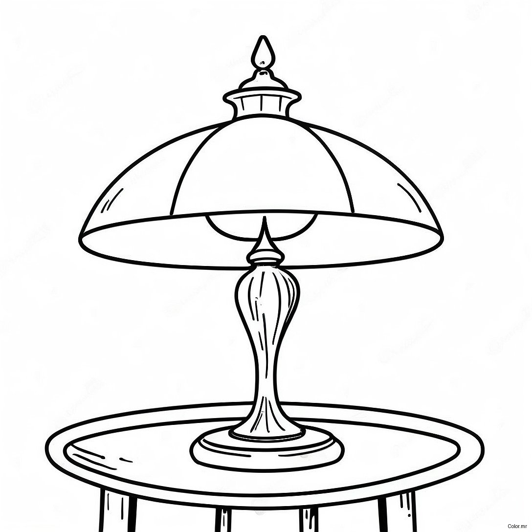 Vintage Table Lamp Coloring Page 47144 39222
