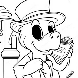 Scrooge Mcduck Treasure Hunt Coloring Page 10027-8245