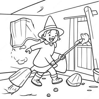 Room On The Broom Coloring Page 10036-8251