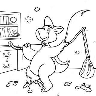 Room On The Broom Coloring Page 10036-8252