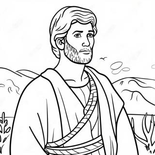 Joseph With Colorful Coat Coloring Page 10047-8262