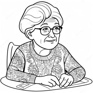 Grandma Coloring Page 10056-8267