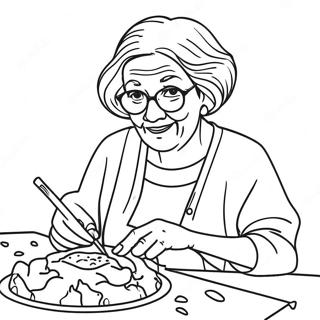 Grandma Coloring Page 10056-8268