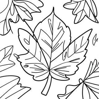 Fall Leaf Coloring Pages